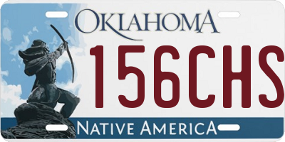 OK license plate 156CHS