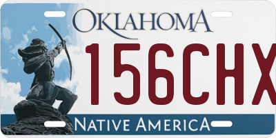OK license plate 156CHX