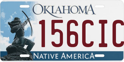 OK license plate 156CIC