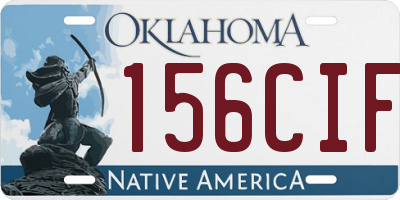 OK license plate 156CIF