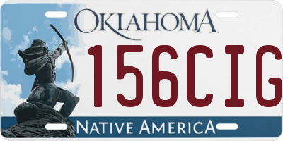 OK license plate 156CIG