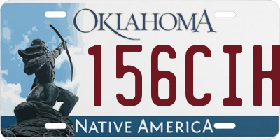 OK license plate 156CIH