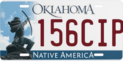 OK license plate 156CIP