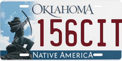 OK license plate 156CIT