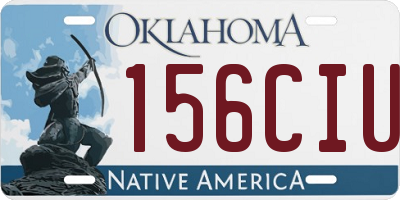 OK license plate 156CIU