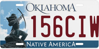 OK license plate 156CIW