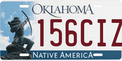OK license plate 156CIZ