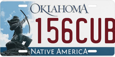 OK license plate 156CUB