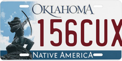 OK license plate 156CUX