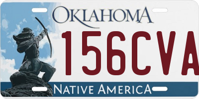OK license plate 156CVA