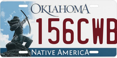 OK license plate 156CWB