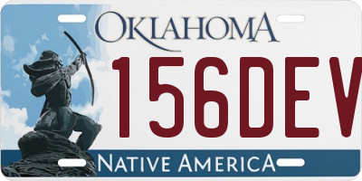 OK license plate 156DEV