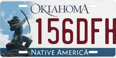 OK license plate 156DFH