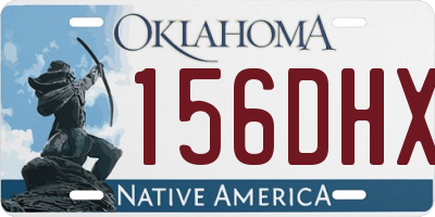 OK license plate 156DHX