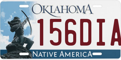 OK license plate 156DIA