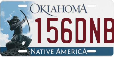 OK license plate 156DNB