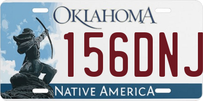 OK license plate 156DNJ