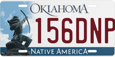 OK license plate 156DNP