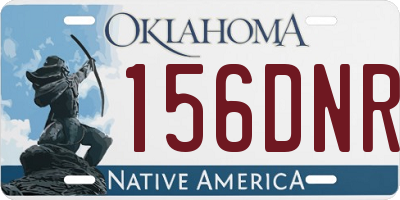 OK license plate 156DNR