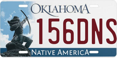 OK license plate 156DNS