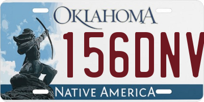 OK license plate 156DNV