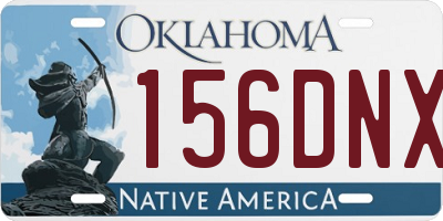 OK license plate 156DNX