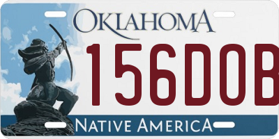 OK license plate 156DOB