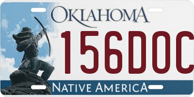 OK license plate 156DOC