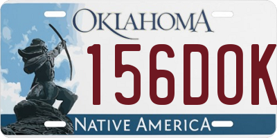 OK license plate 156DOK