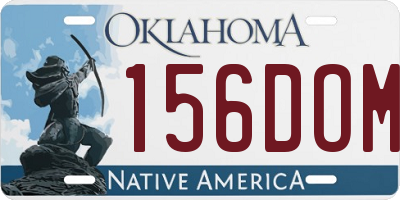 OK license plate 156DOM