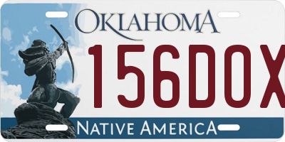 OK license plate 156DOX