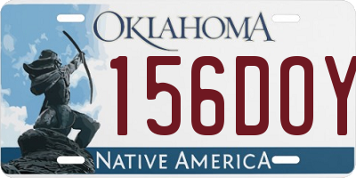 OK license plate 156DOY
