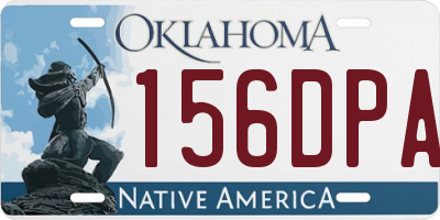 OK license plate 156DPA