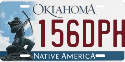 OK license plate 156DPH