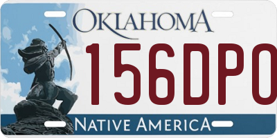 OK license plate 156DPO