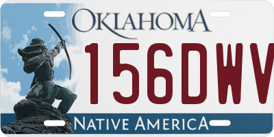 OK license plate 156DWV
