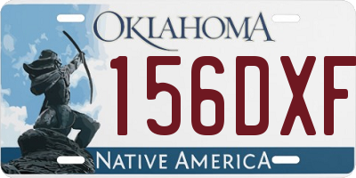 OK license plate 156DXF