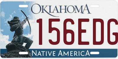 OK license plate 156EDG