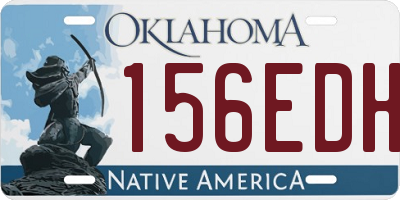 OK license plate 156EDH