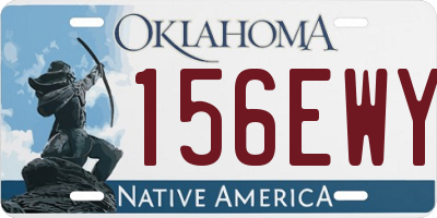 OK license plate 156EWY