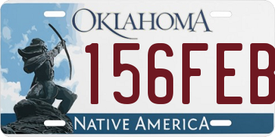 OK license plate 156FEB