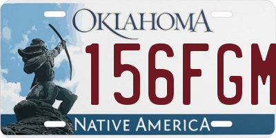 OK license plate 156FGM