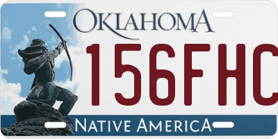 OK license plate 156FHC