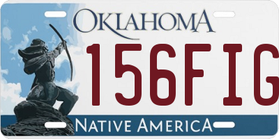OK license plate 156FIG