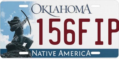 OK license plate 156FIP