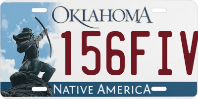 OK license plate 156FIV