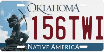 OK license plate 156TWI