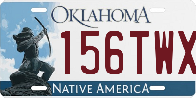 OK license plate 156TWX