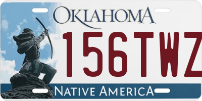 OK license plate 156TWZ