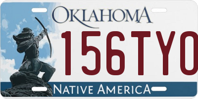 OK license plate 156TYO